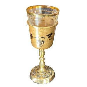 Shabbat Golden Israeli Kiddush Cup